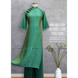 Áo Dài Phom Trẻ Gấm Lụa Phom Suông TTKLT596